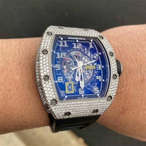 richard mille watch iced out|iced out watch bezel.